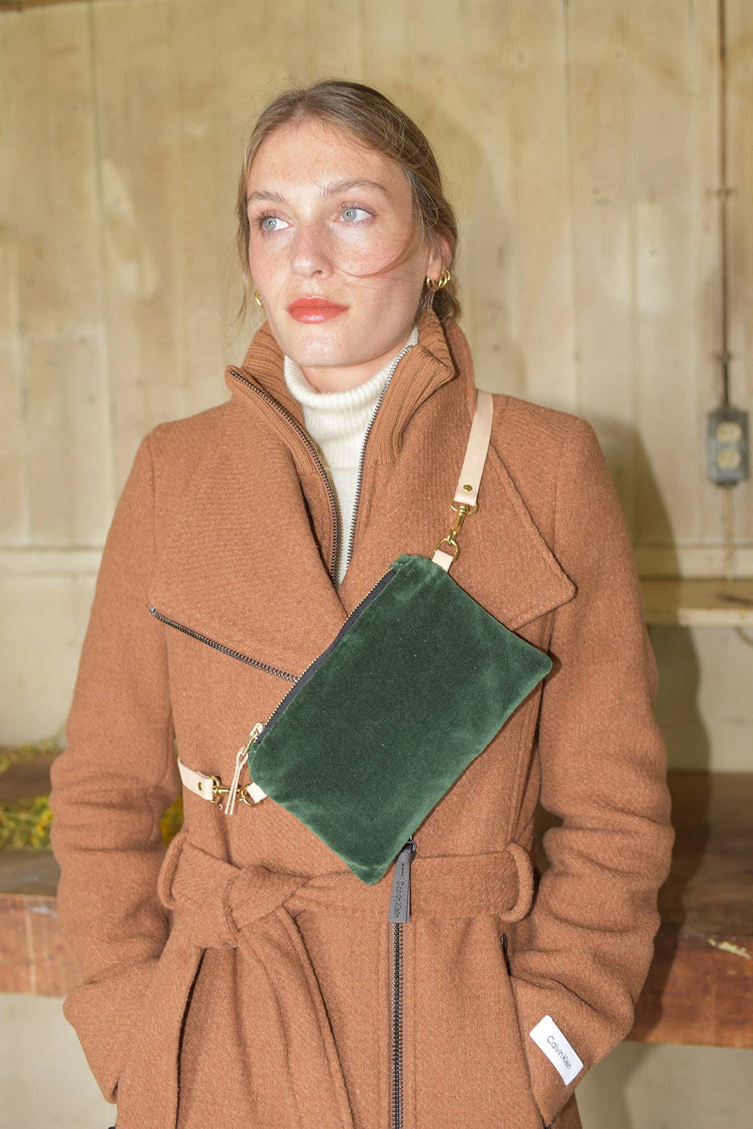 Erin Flett Navy Velvet Wristlet