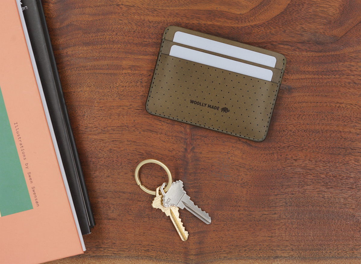 Woolly Made Olive Leather Half Wallet