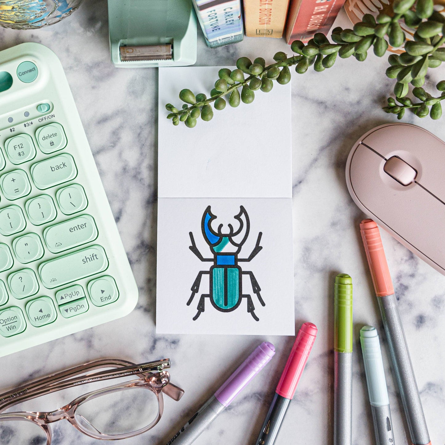 Birds Bugs and Botany Mini Coloring Book for Adults