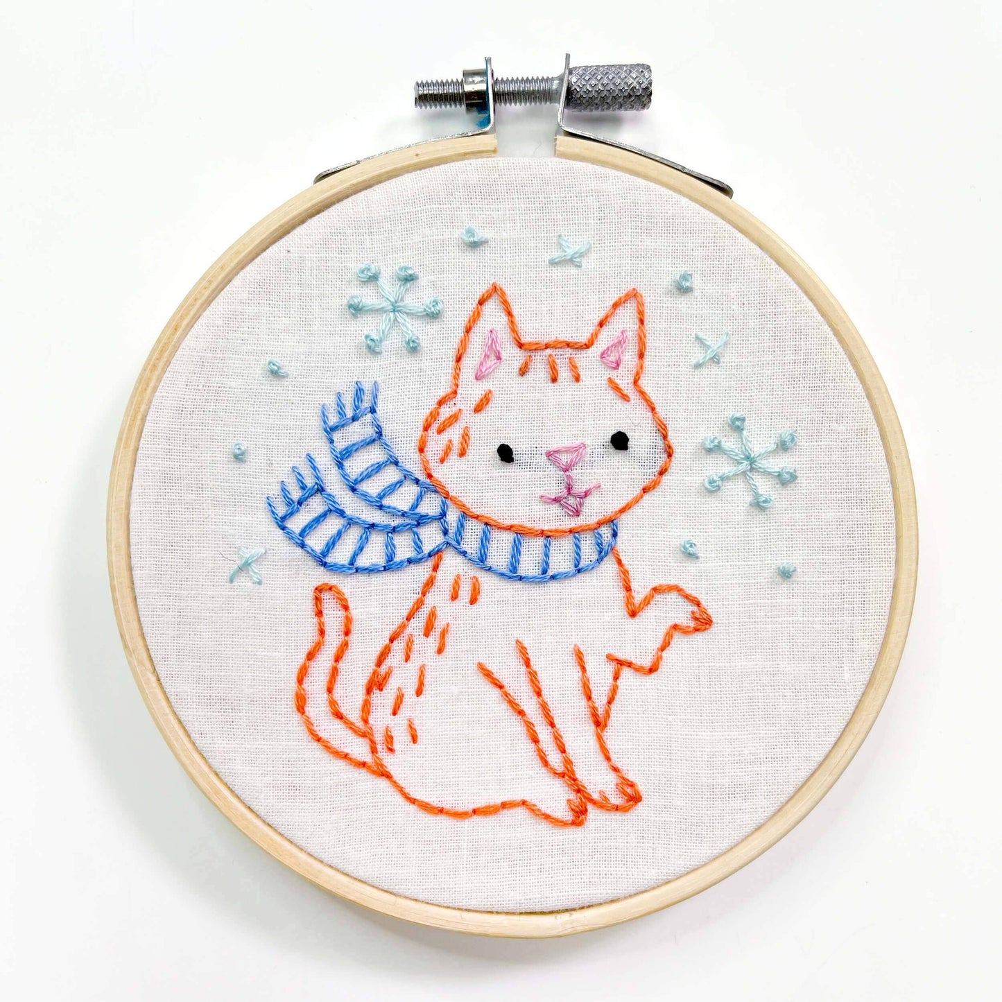 Snowflake Kitty 4" Embroidery Kit