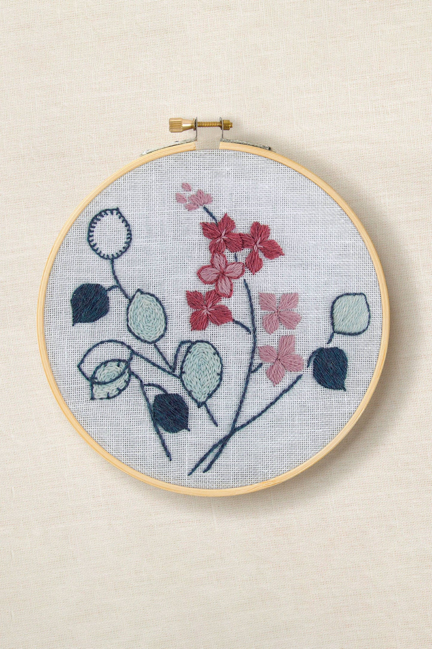 Lunaria Flower Embroidery Kit