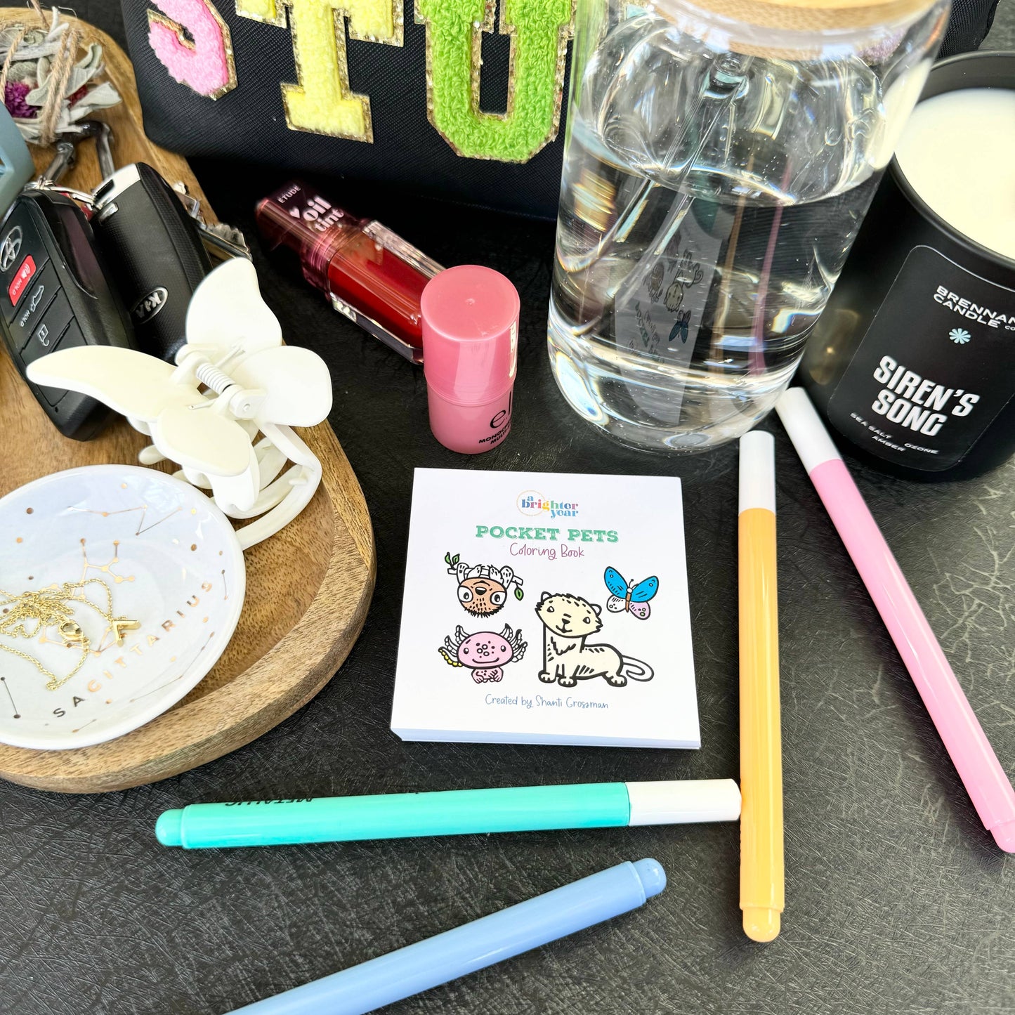 Pocket Pets Animal Designs Mini Coloring Book for Adults