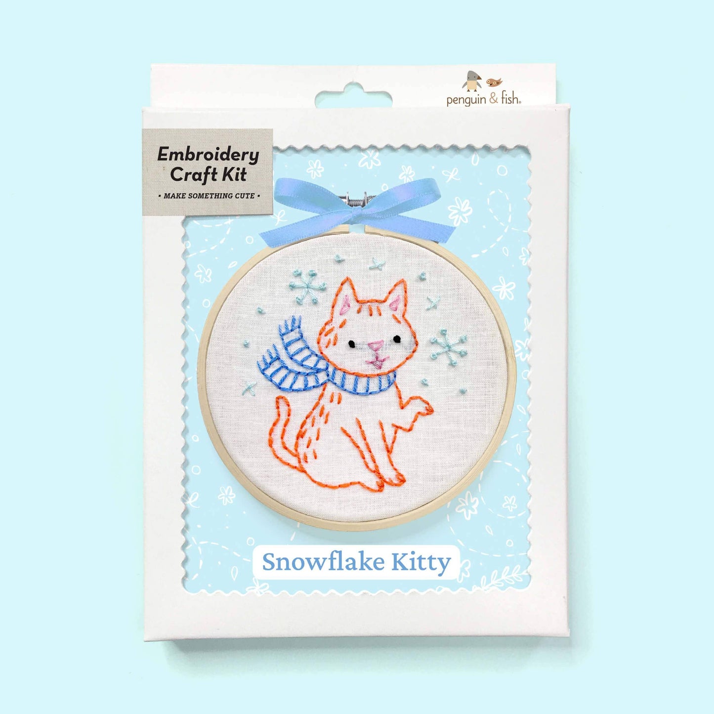 Snowflake Kitty 4" Embroidery Kit