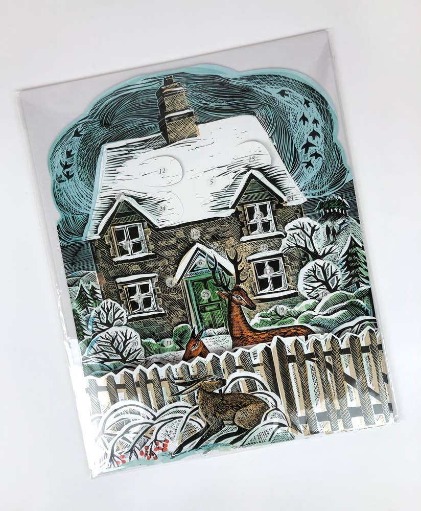 Art Angels Winter Cottage Advent Calendar - Angela Harding
