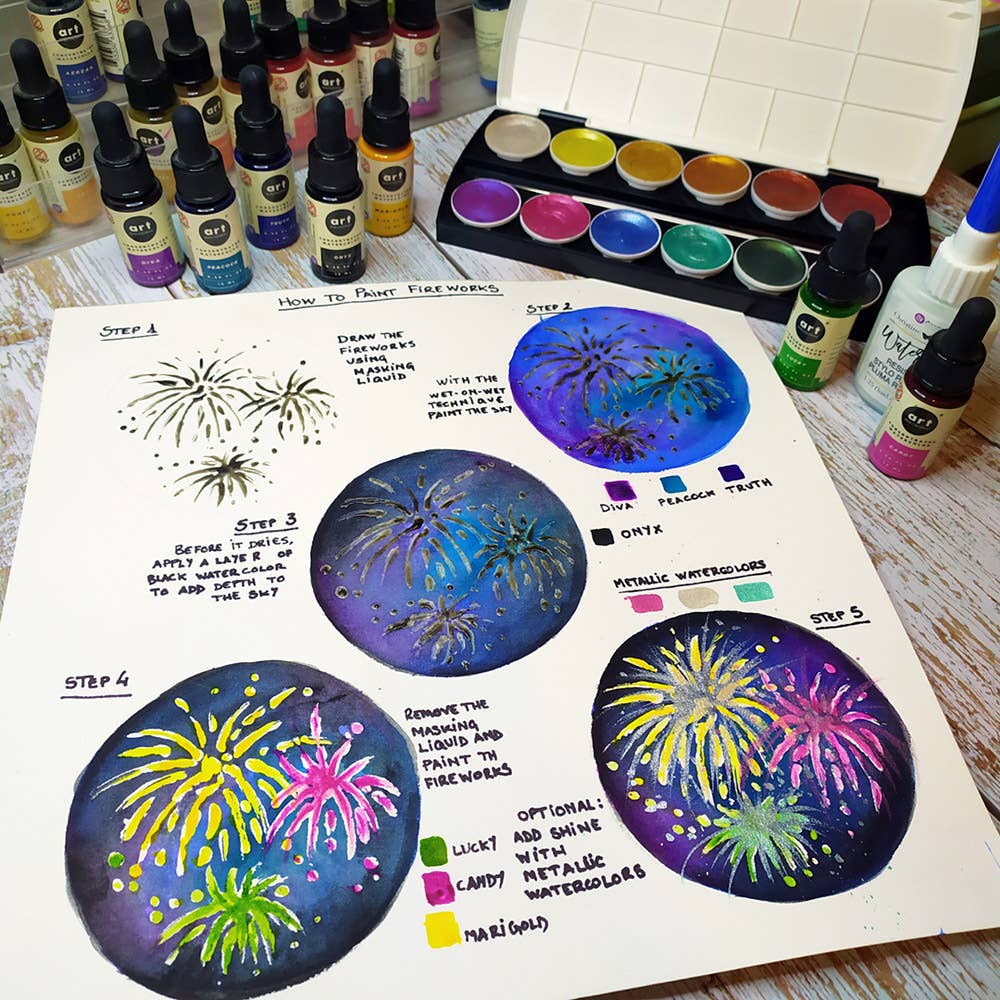 Art Philosophy Metallic Accents Semi-Watercolor Paints