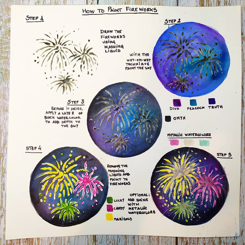 Art Philosophy Metallic Accents Semi-Watercolor Paints