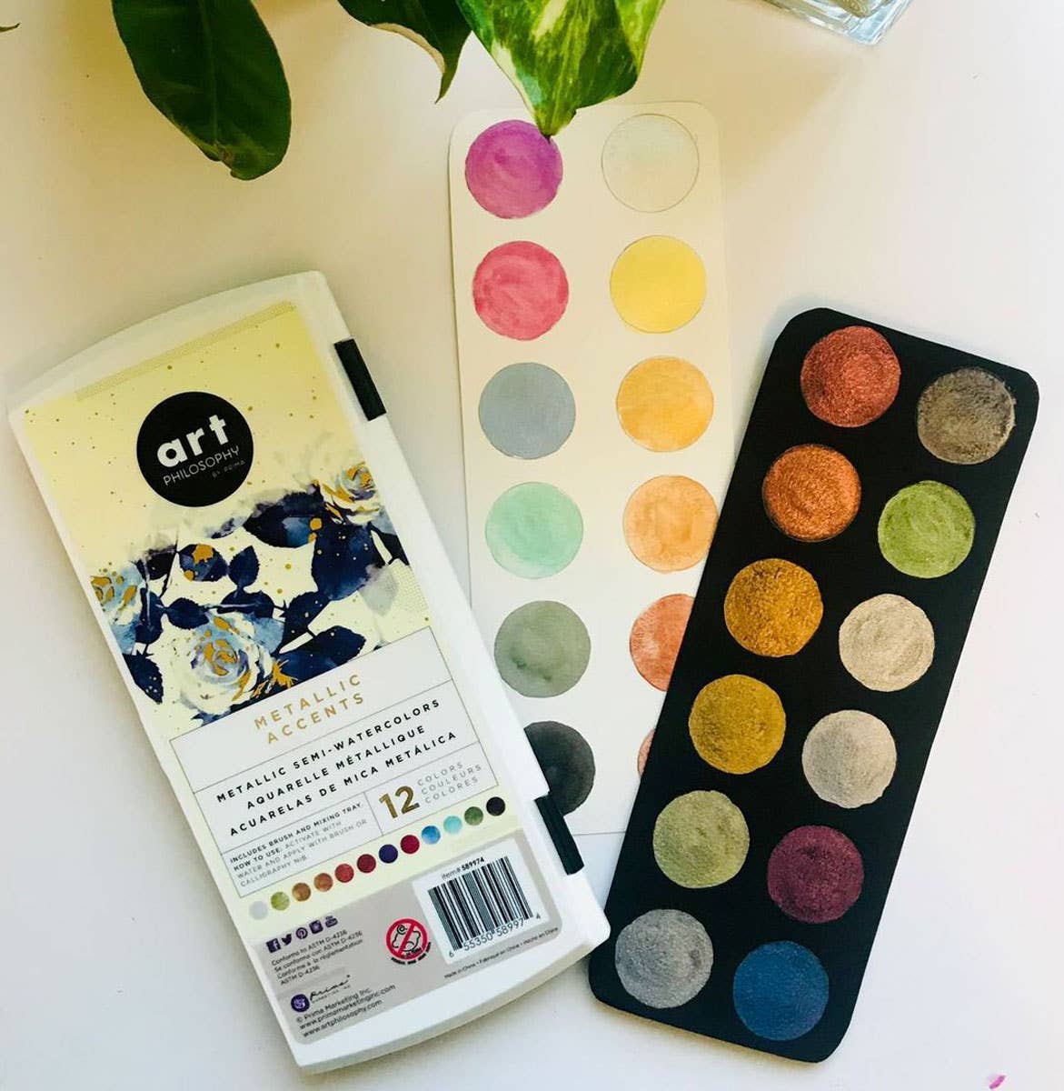 Art Philosophy Metallic Accents Semi-Watercolor Paints