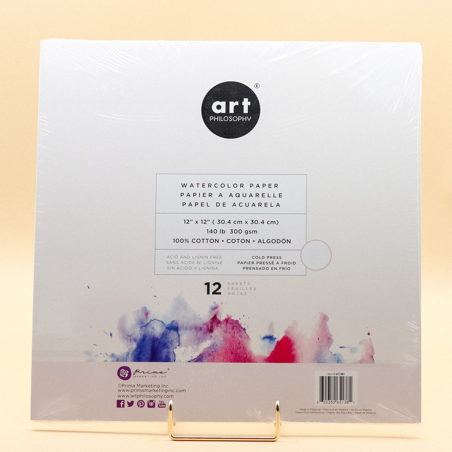 Art Philosophy Watercolor Paper Pad 12x12