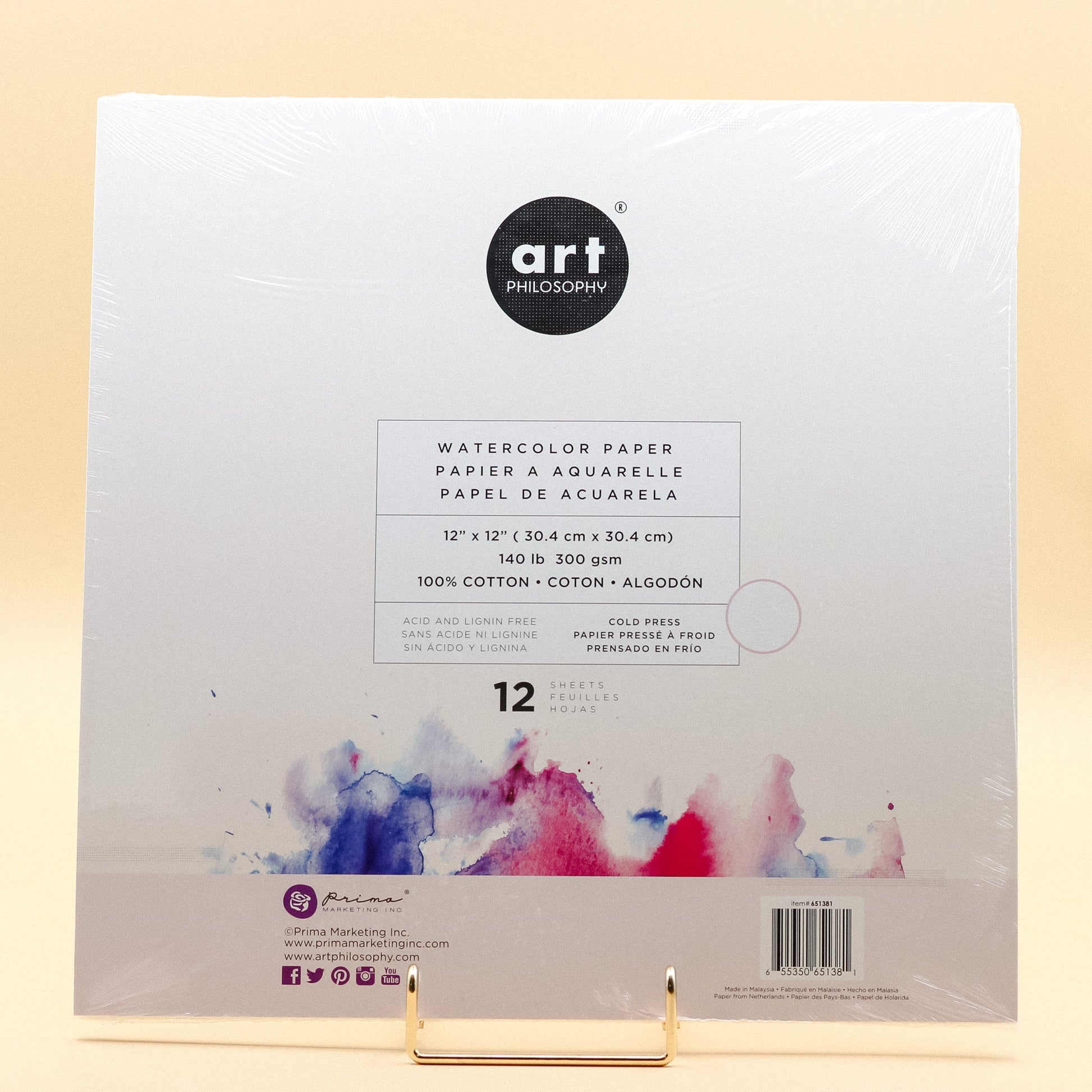 Art Philosophy Watercolor Paper Pad 12x12