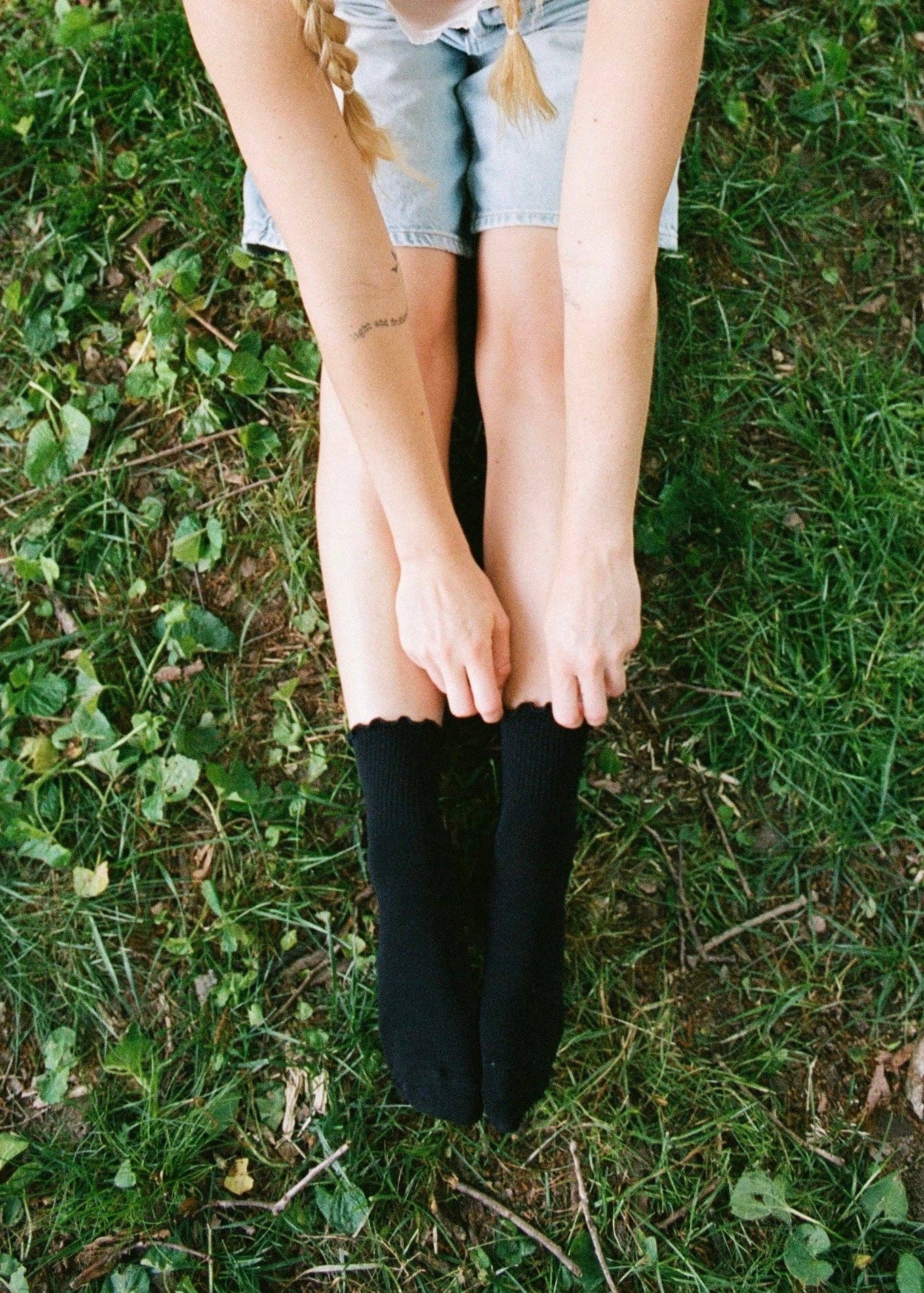 Beaten Path Co RUFFLE RIB QUARTER SOCK PACK - 4 pairs