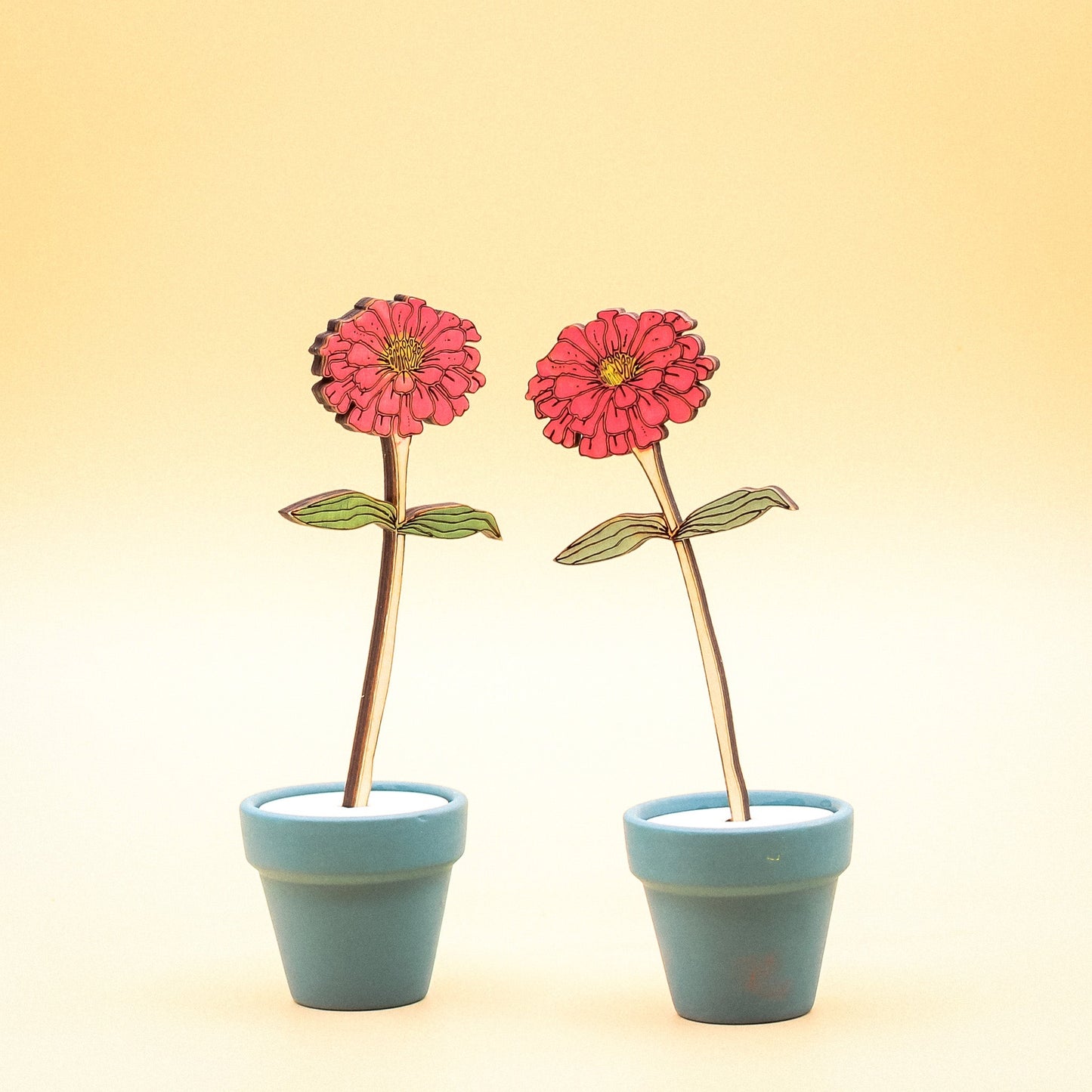 Cate Paper Co. Hand Painted Wooden Flower