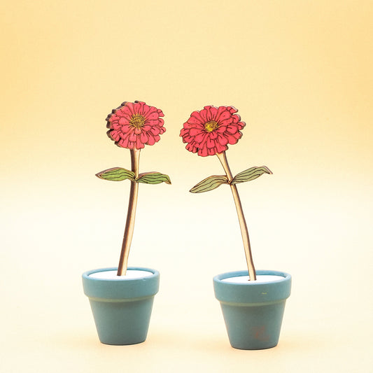 Cate Paper Co. Hand Painted Wooden Flower