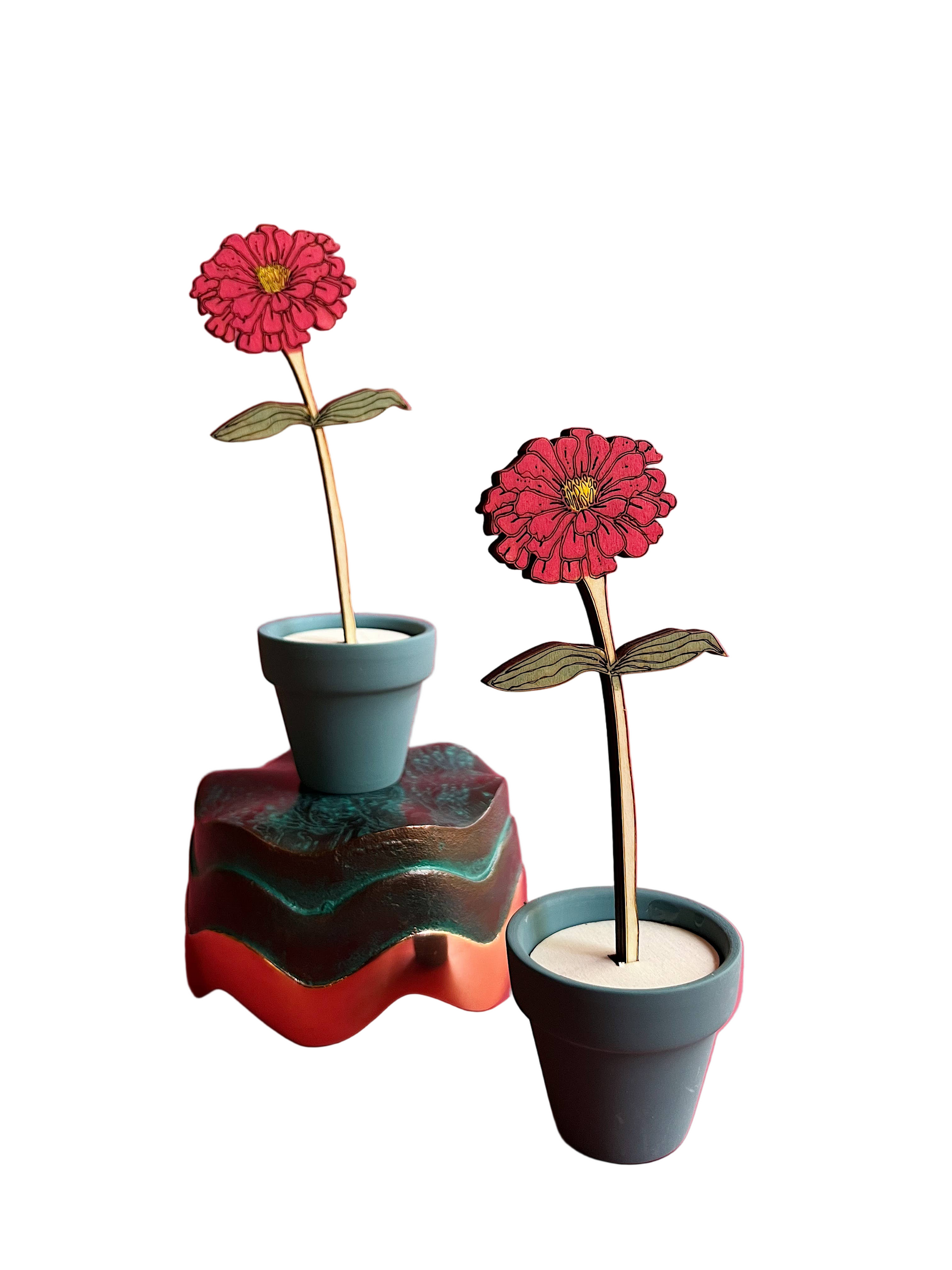 Cate Paper Co. Hand Painted Wooden Flower