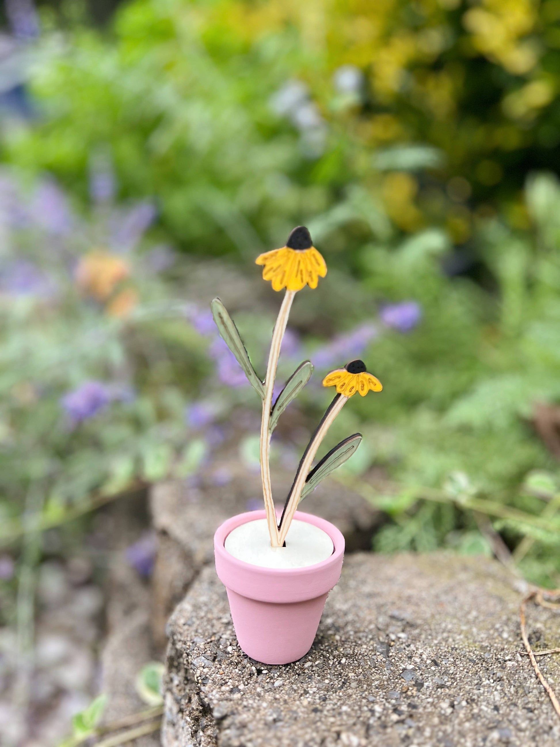 Cate Paper Co. Hand Painted Wooden Flower