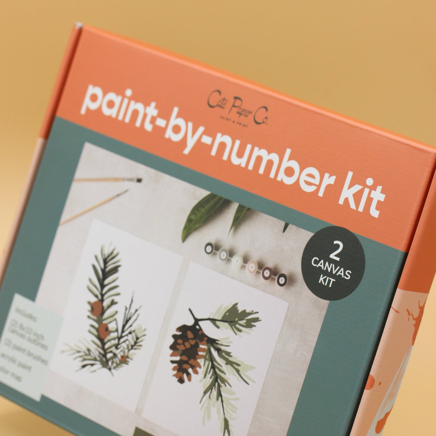 Cate Paper Co. Winter Greenery Paint-By-Number Kit