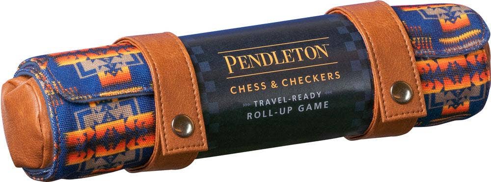 Chronicle Books Pendleton Portable Chess & Checkers Set