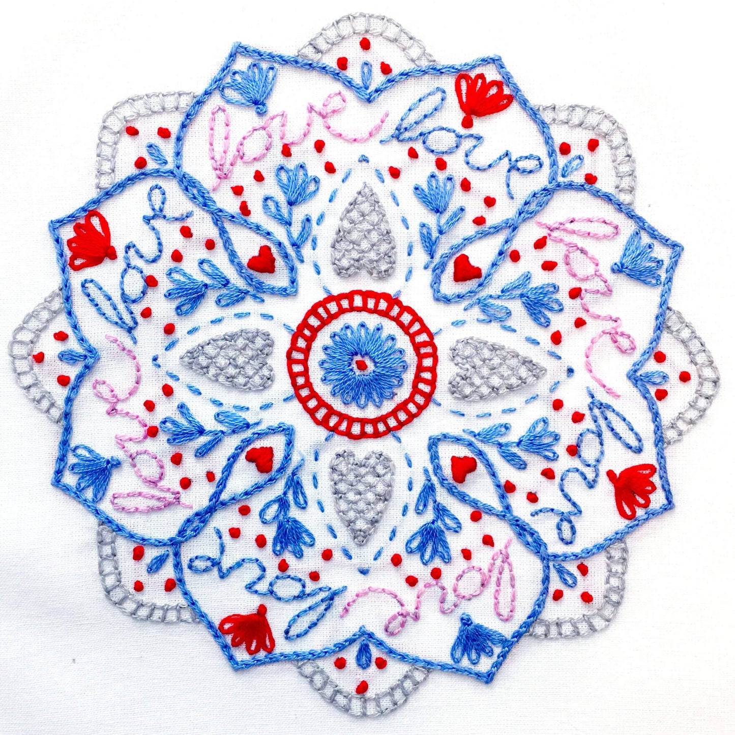 Mandala Love 8" Embroidery Kit
