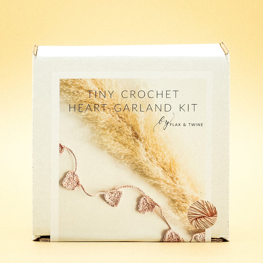 Tiny Crochet Heart Garland Kit