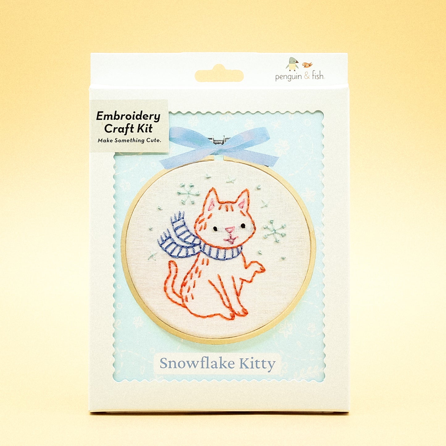 Snowflake Kitty 4" Embroidery Kit