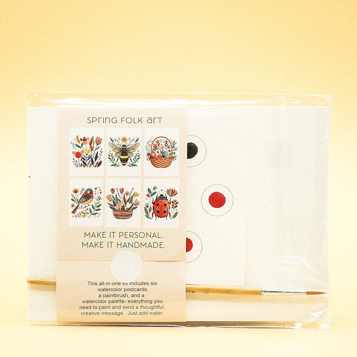 All-in-One Watercolor Prints & Postcards: Spring Folk Art