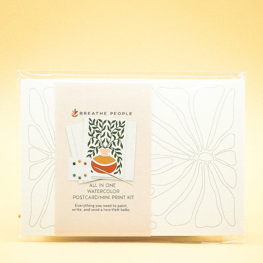 All in One Watercolor Prints/ Postcards : Abstract Flowers