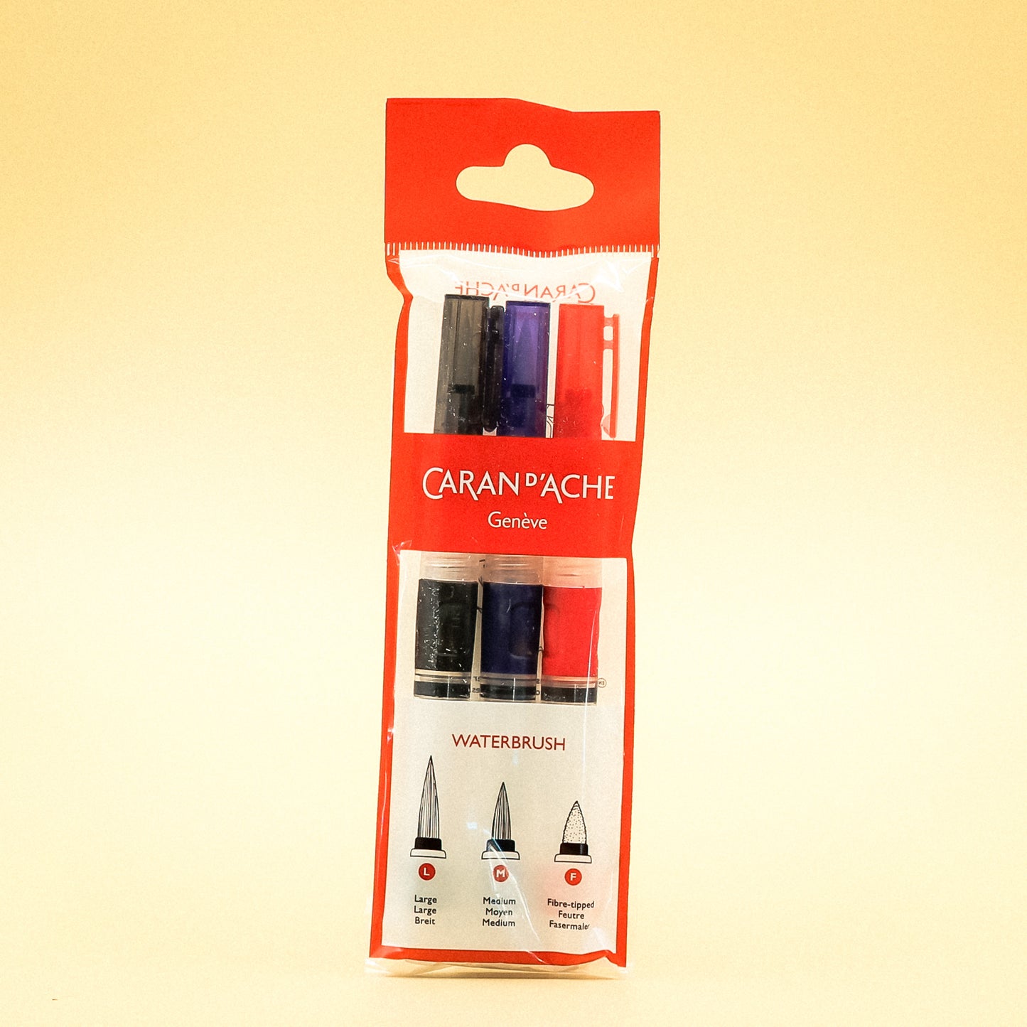 Caran d'Ache waterbrushes with water-reservoir - Set of 3