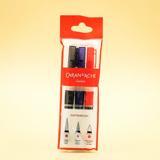 Caran d'Ache waterbrushes with water-reservoir - Set of 3