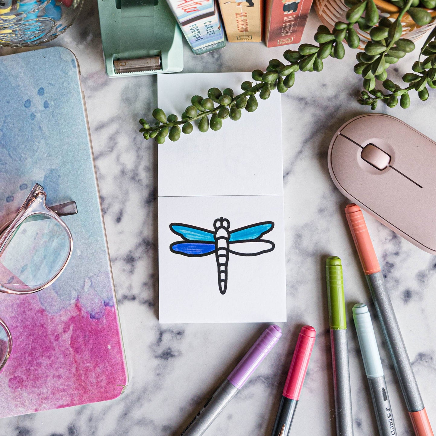 Birds Bugs and Botany Mini Coloring Book for Adults