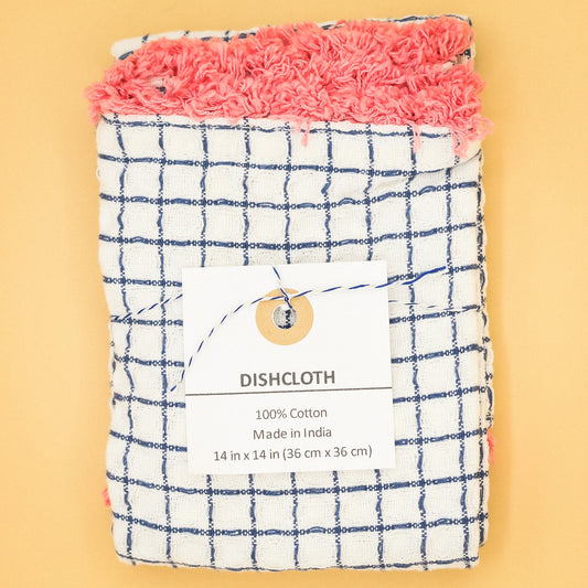 fort & field Cotton Fringed Dishcloth