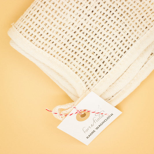 fort & field Exfoliating Ramie Washcloth