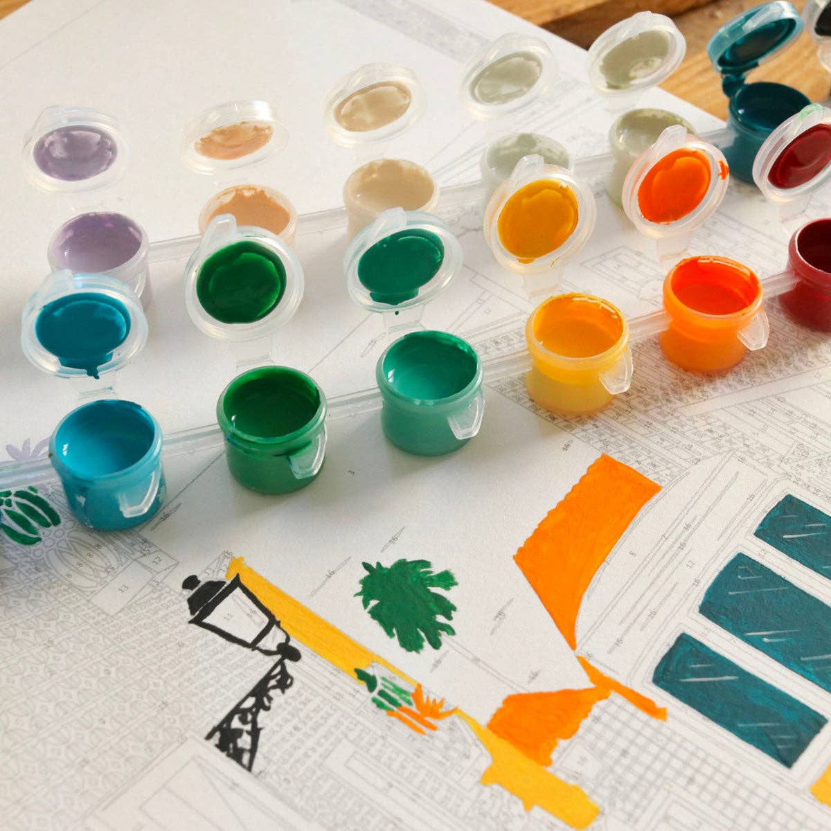 La Petite Épicerie Lisbon Tram Paint-by-Number Kit