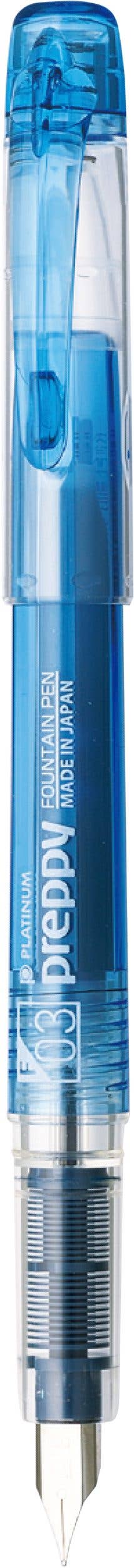 Luxury Brands of America Blue Black Platinum Preppy Fountain Pen - Fine Point - Two Colors