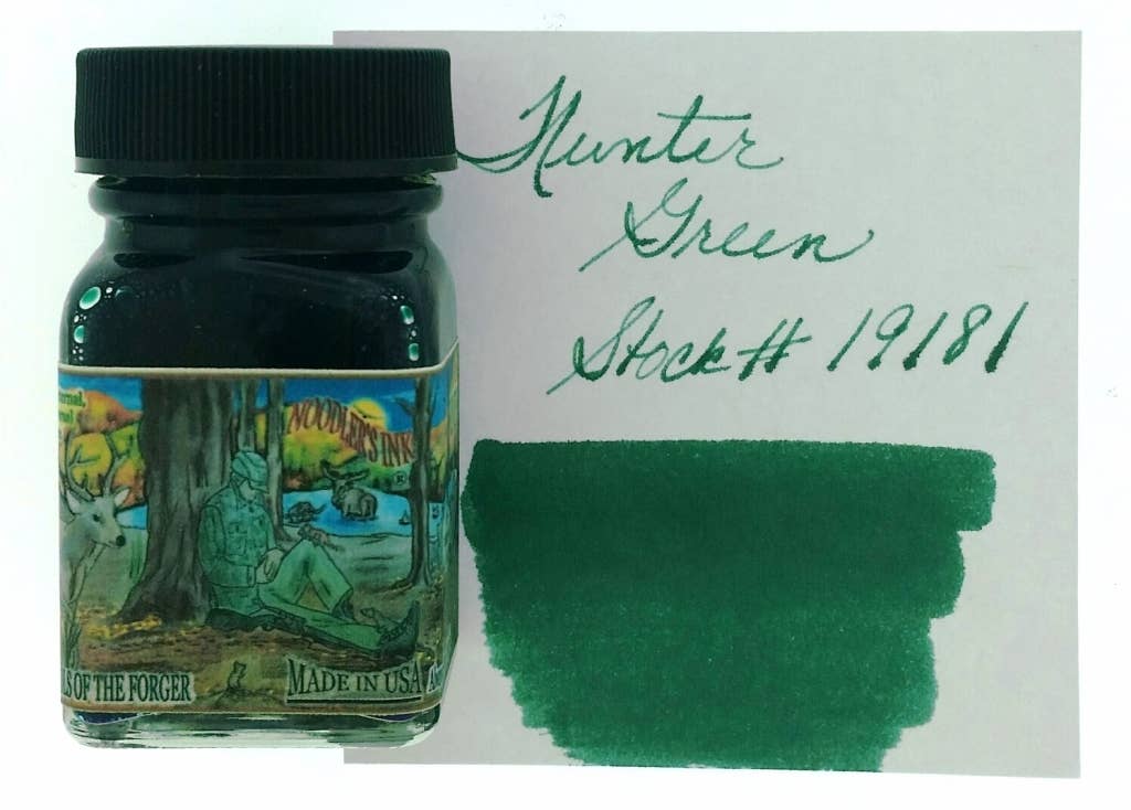 Luxury Brands of America Hunter's Green Noodler's Ink - 1 Ounce - Four Colors