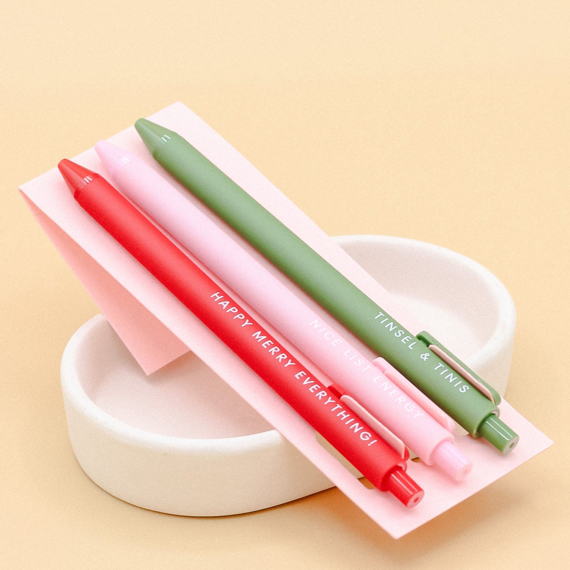 Ruff House Print Shop Festive Jotter Gel Pen: Set of 3