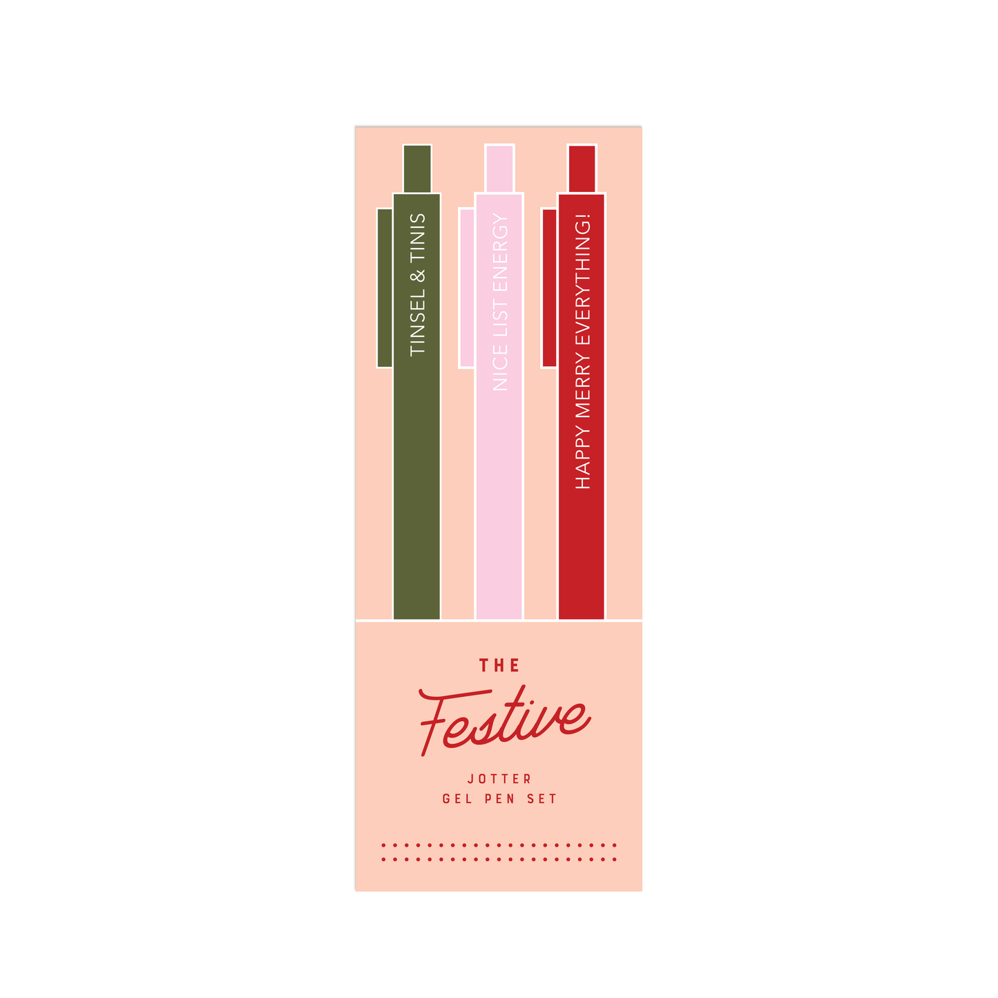 Ruff House Print Shop Festive Jotter Gel Pen: Set of 3