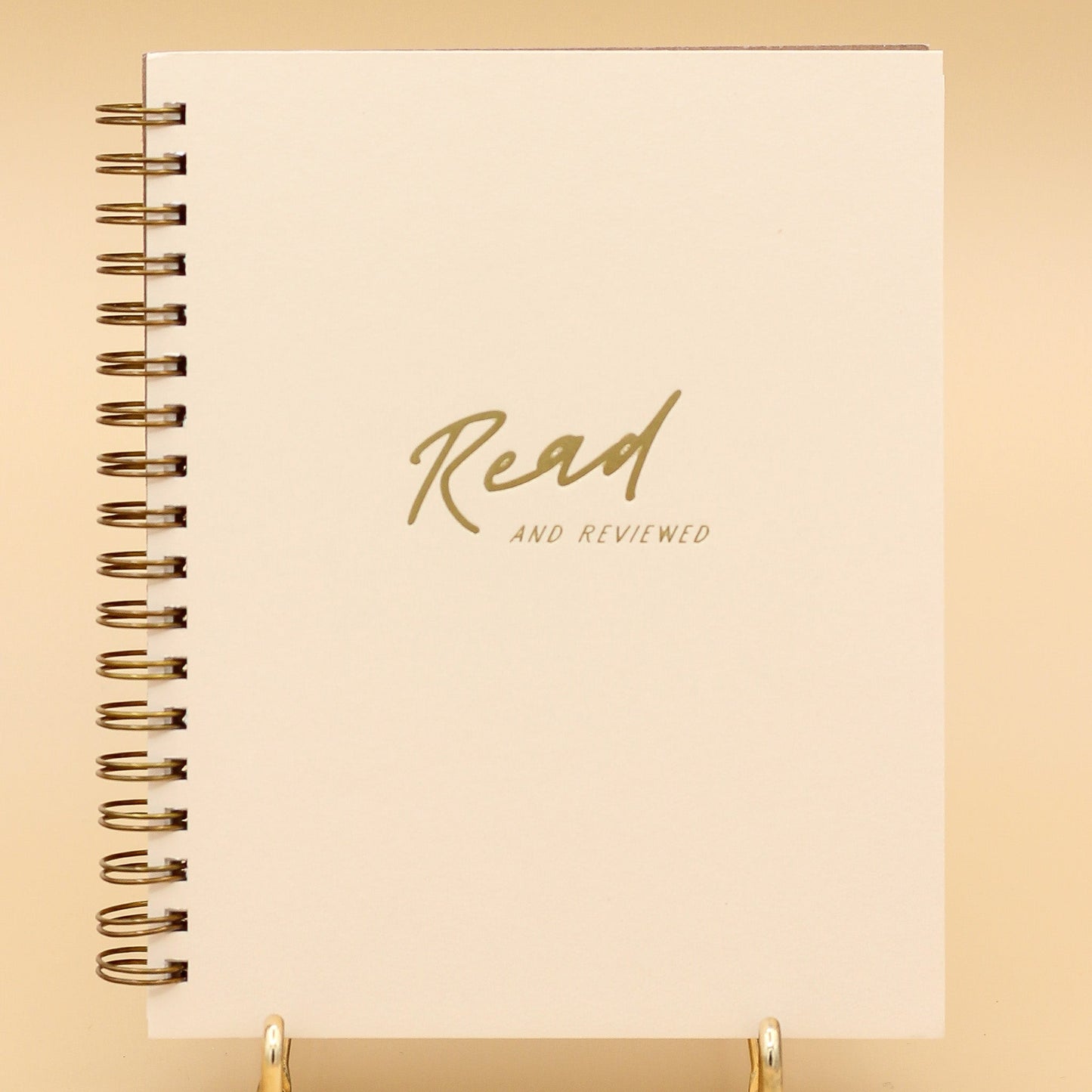 Ruff House Print Shop French Vanilla Cover | Gold Foil "Read and Reviewed" Book Log
