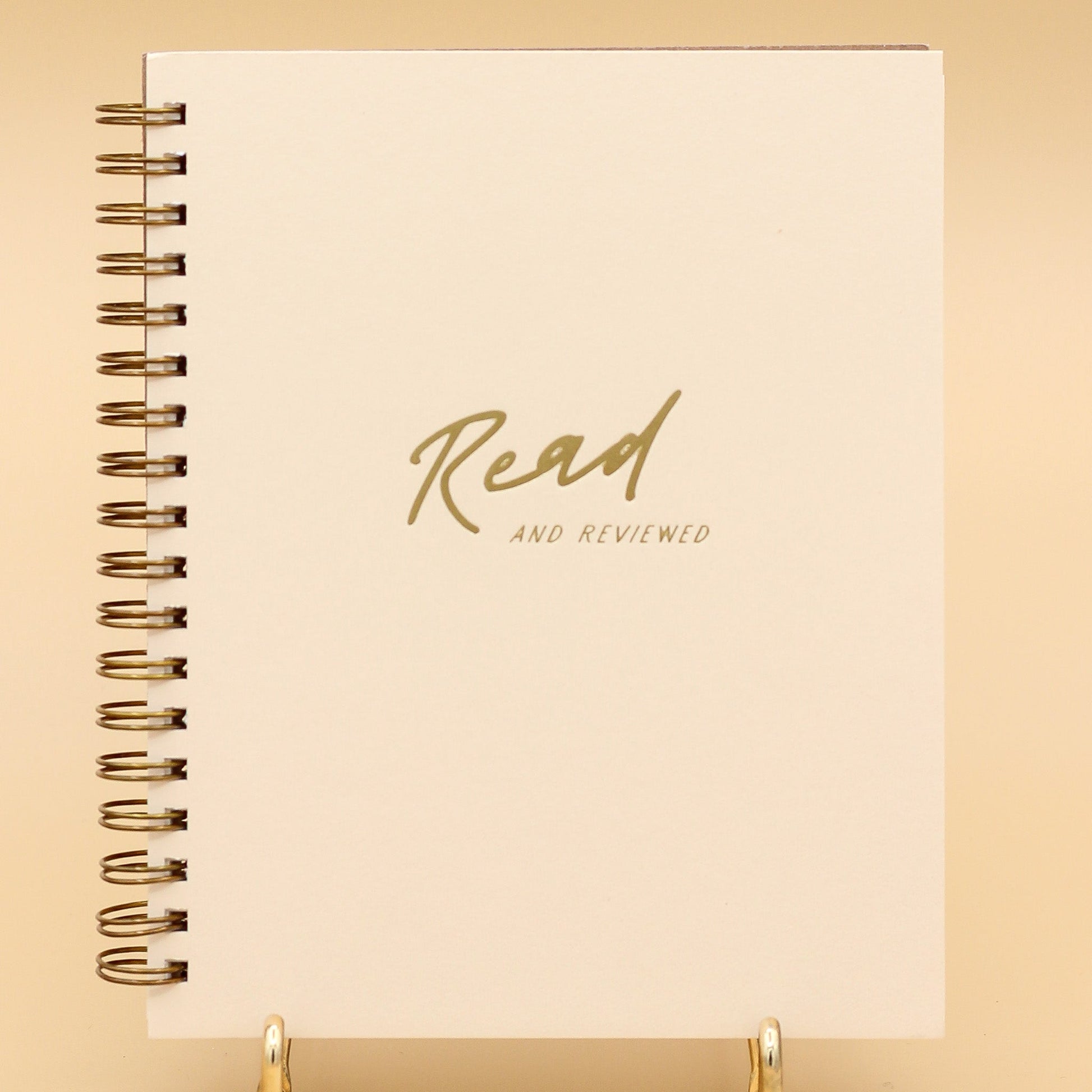 Ruff House Print Shop French Vanilla Cover | Gold Foil "Read and Reviewed" Book Log