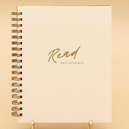 Ruff House Print Shop French Vanilla Cover | Gold Foil "Read and Reviewed" Book Log