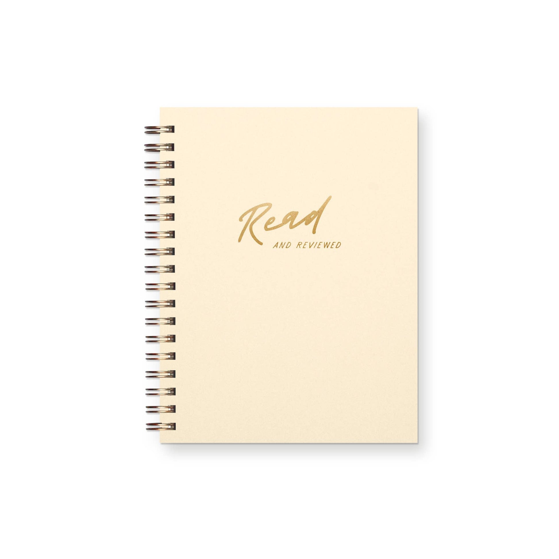 Ruff House Print Shop French Vanilla Cover | Gold Foil "Read and Reviewed" Book Log