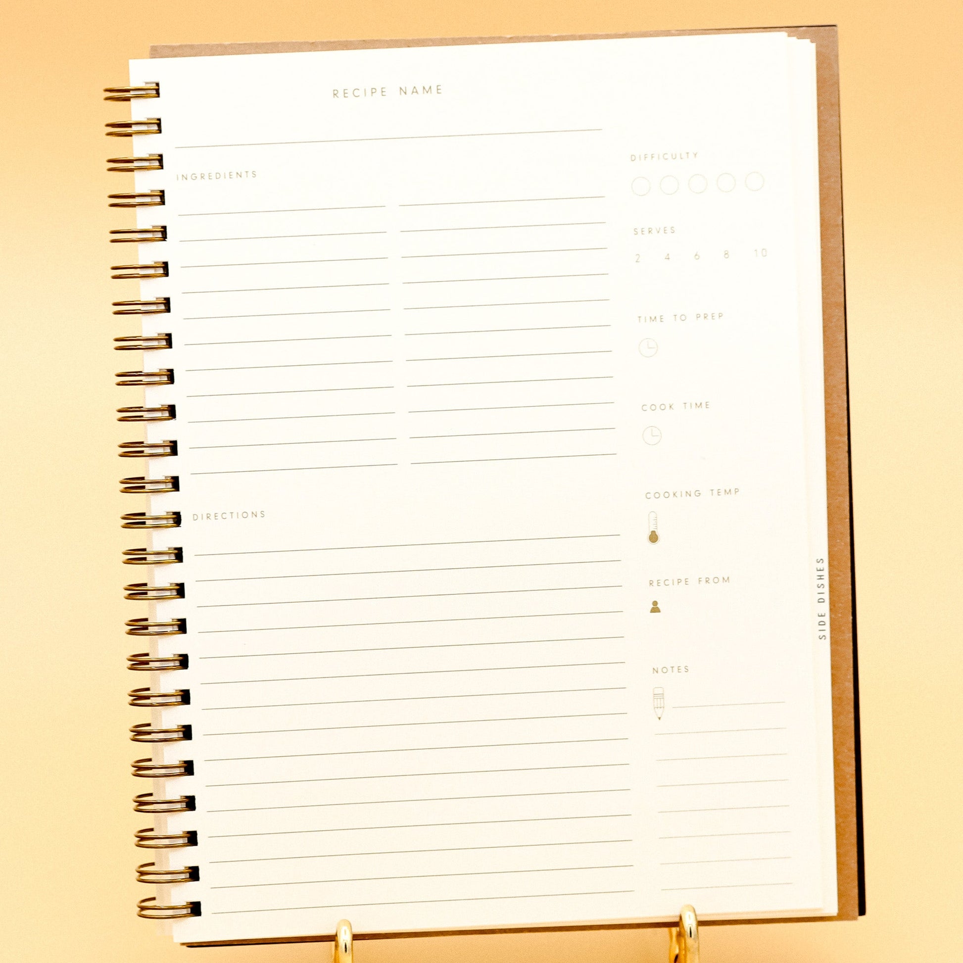 Ruff House Print Shop Peppercorn Cover | White Ink Retro Recipe Book