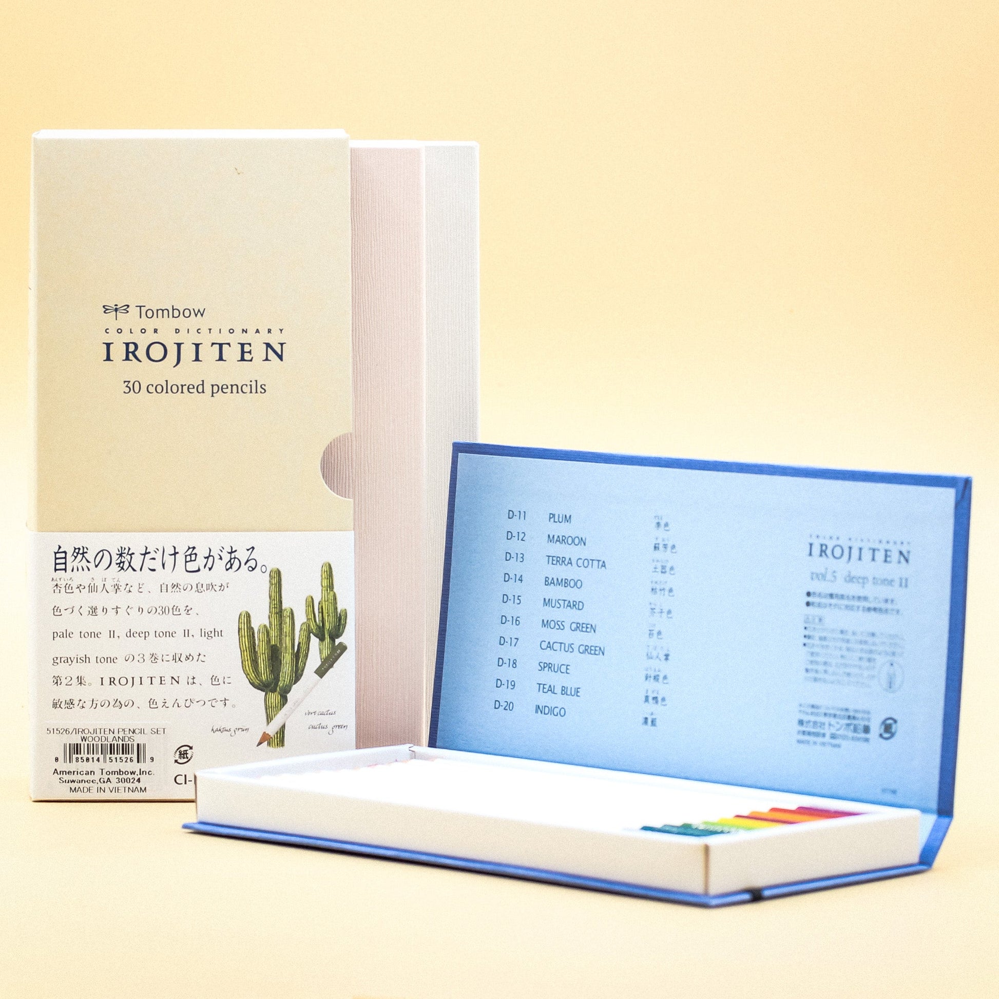 Tombow Irojiten Colored Pencil Dictionary Set - Woodlands
