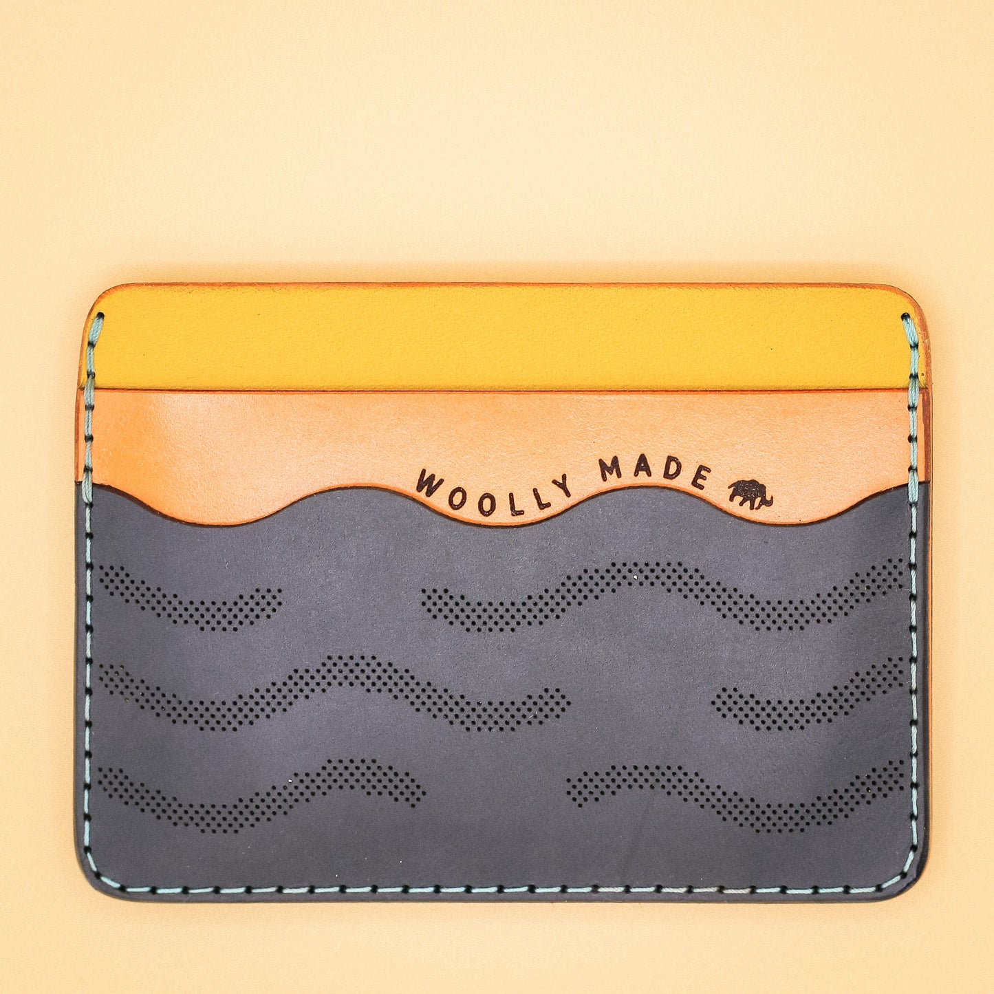 Woolly Made Leather Giveback Half Wallet - Waves or Forest
