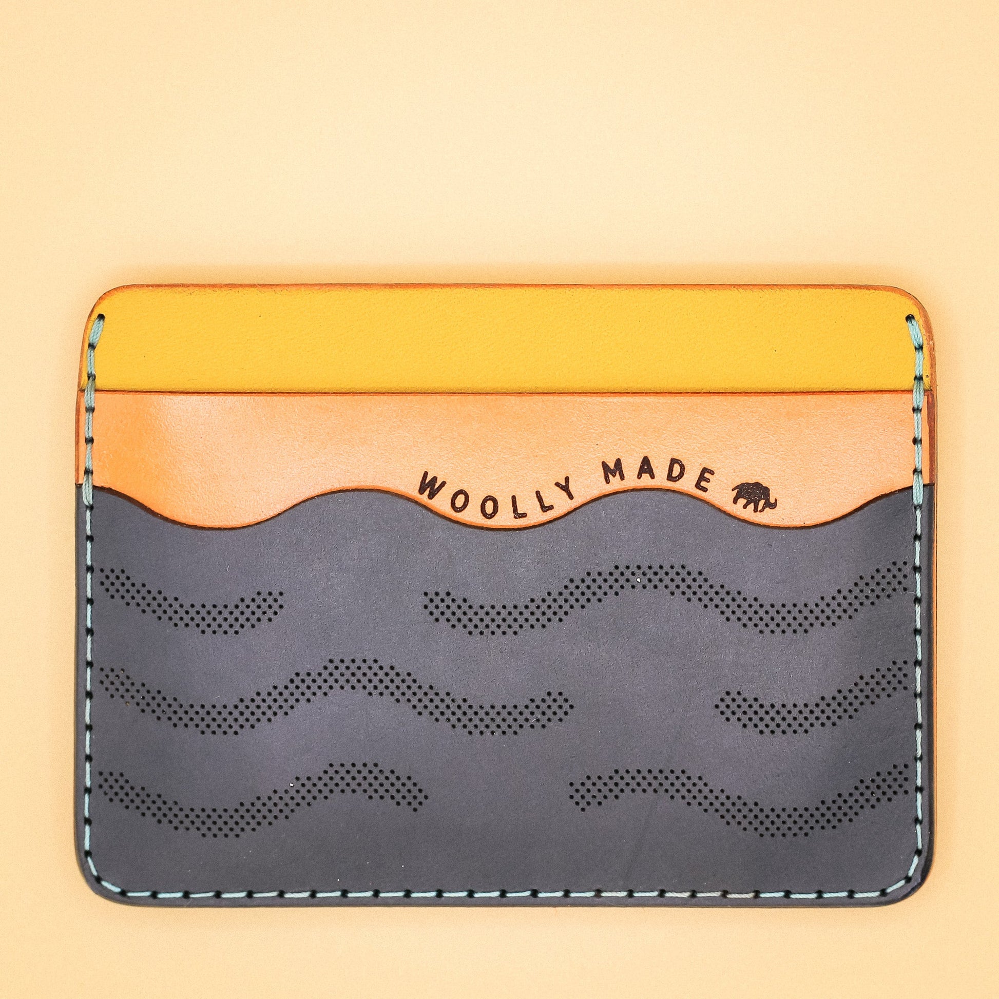 Woolly Made Leather Giveback Half Wallet - Waves or Forest