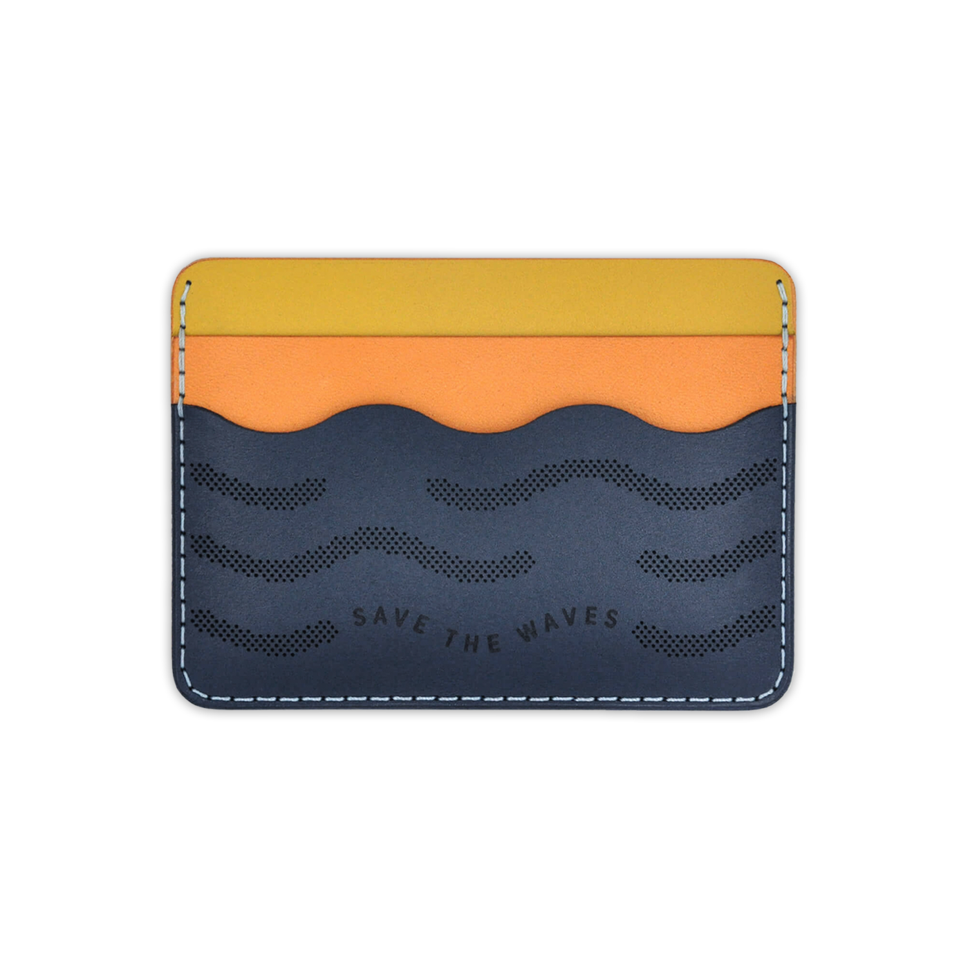 Woolly Made Leather Giveback Half Wallet - Waves or Forest
