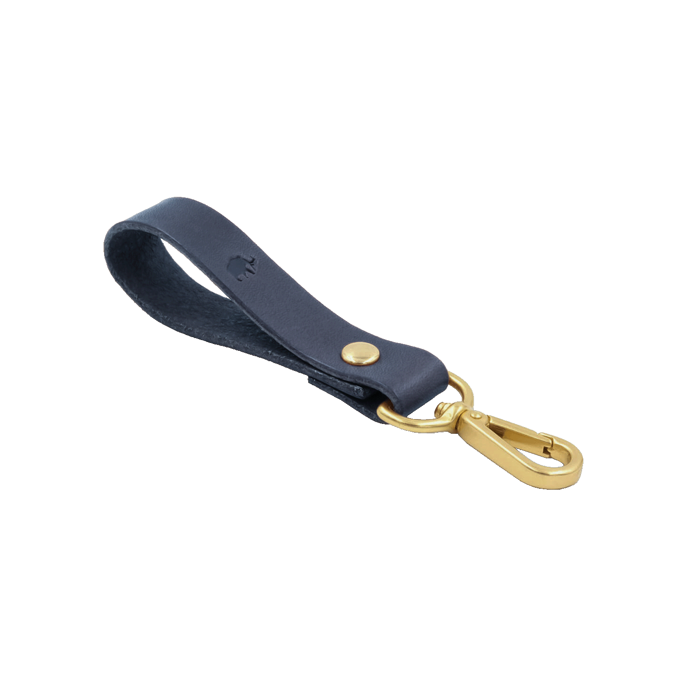 Woolly Made Navy Leather Loop Keychain - Tan, Navy, Yellow, or Olive