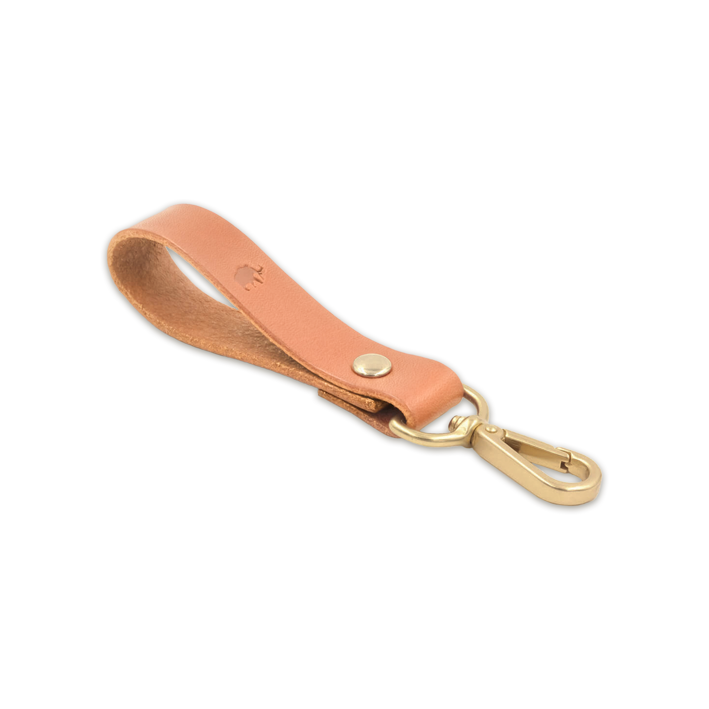 Woolly Made Tan Leather Loop Keychain - Tan, Navy, Yellow, or Olive